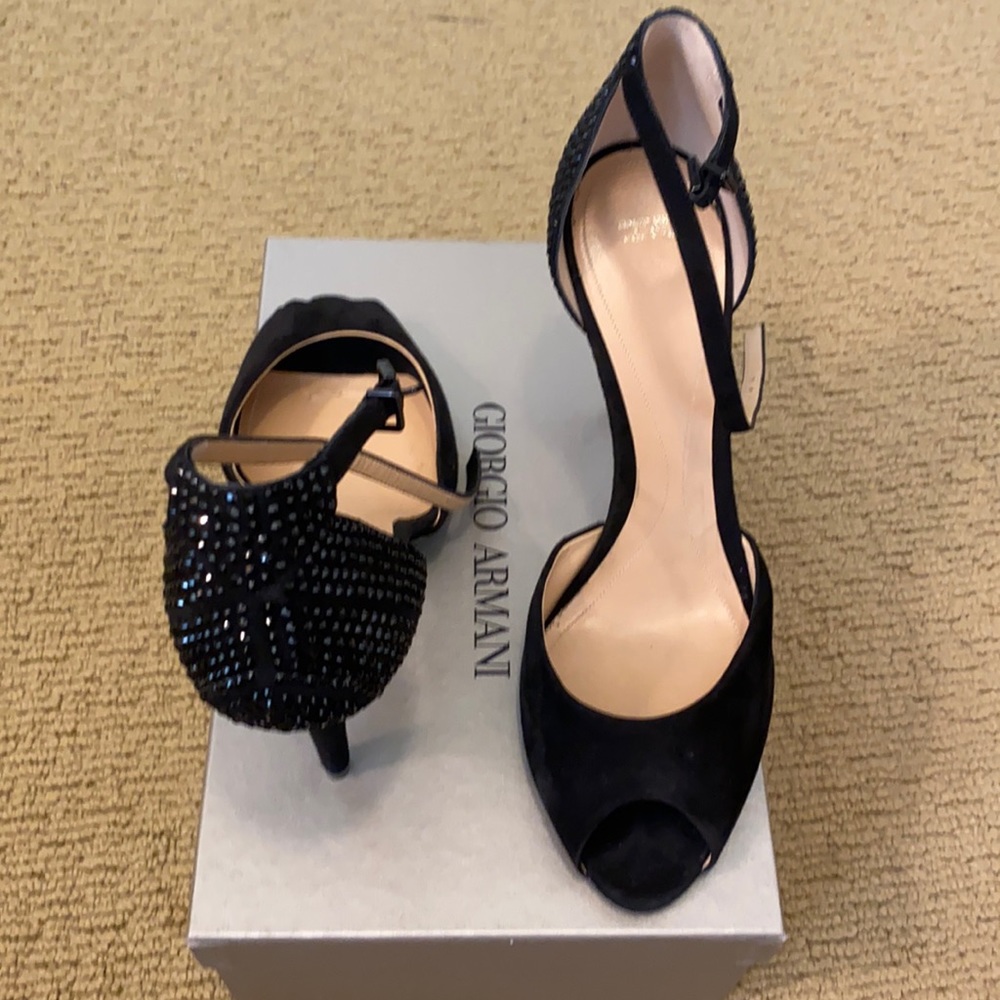 New Giorgio Armani black heels